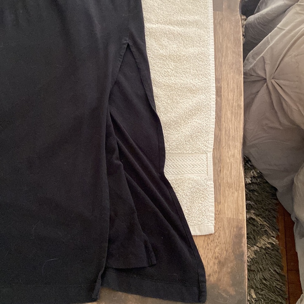 DKNY Pure from Bloomingdale’s black lyocell blend dress w/overlay slits on sides - Picture 12 of 15